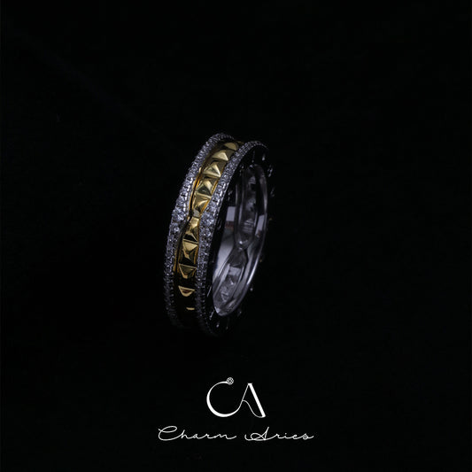 BEZEL DIAMOND WILLOW NAIL  S925 RING