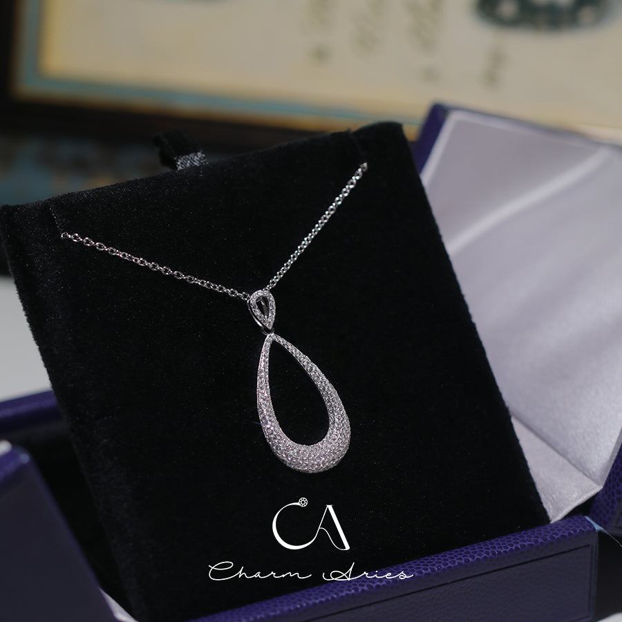 WATER DROP S925 FULL DIAMOND NECKLACE