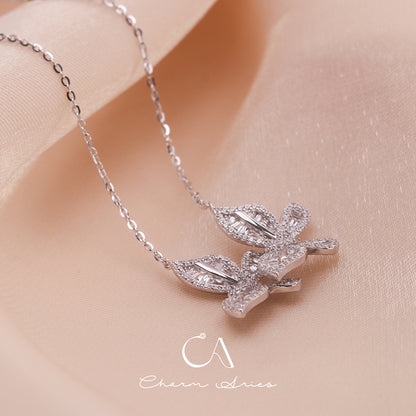 BUTTERFLY  S925 FULL DIAMOND NECKLACE