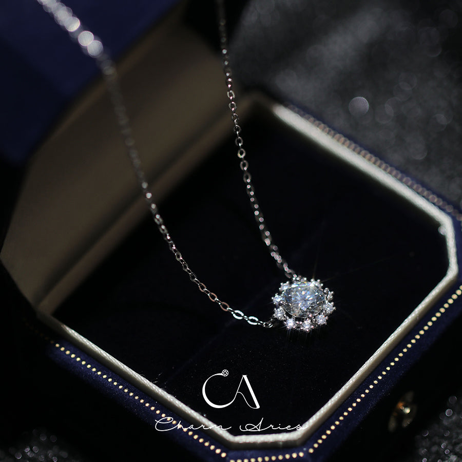 ICE SNOW S925 MOISSANITE 1 CARAT NECKLACE