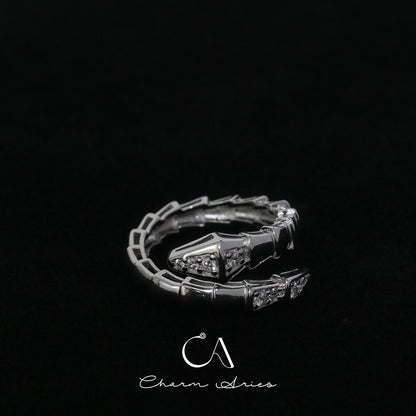 DIAMOND SPIRIT SNAKE S925 SILVER RING