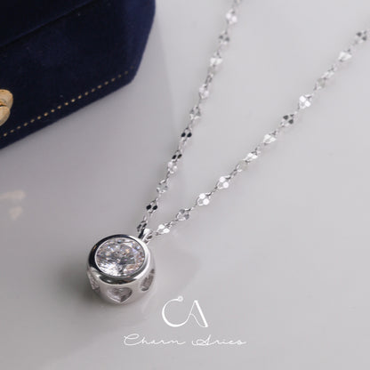 BUBBLE MOISSANITE S925 SILBER HALSKETTE