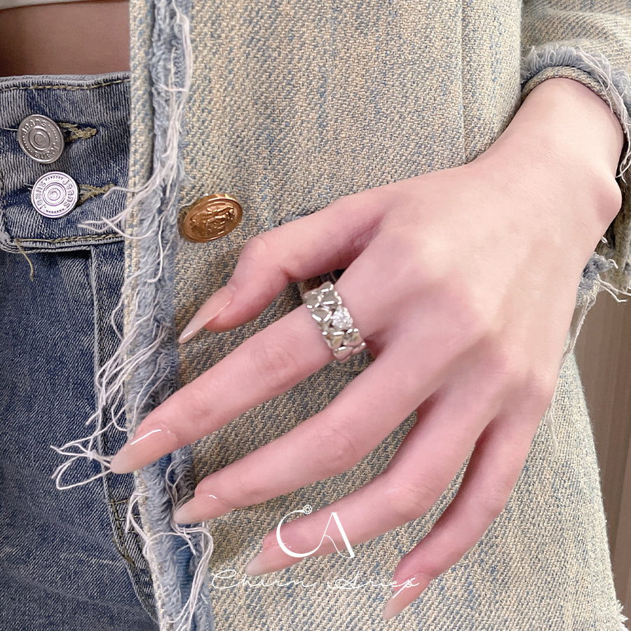 VINTAGE DOUBLE HEART S925 RING