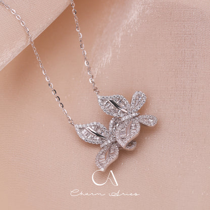 BUTTERFLY  S925 FULL DIAMOND NECKLACE