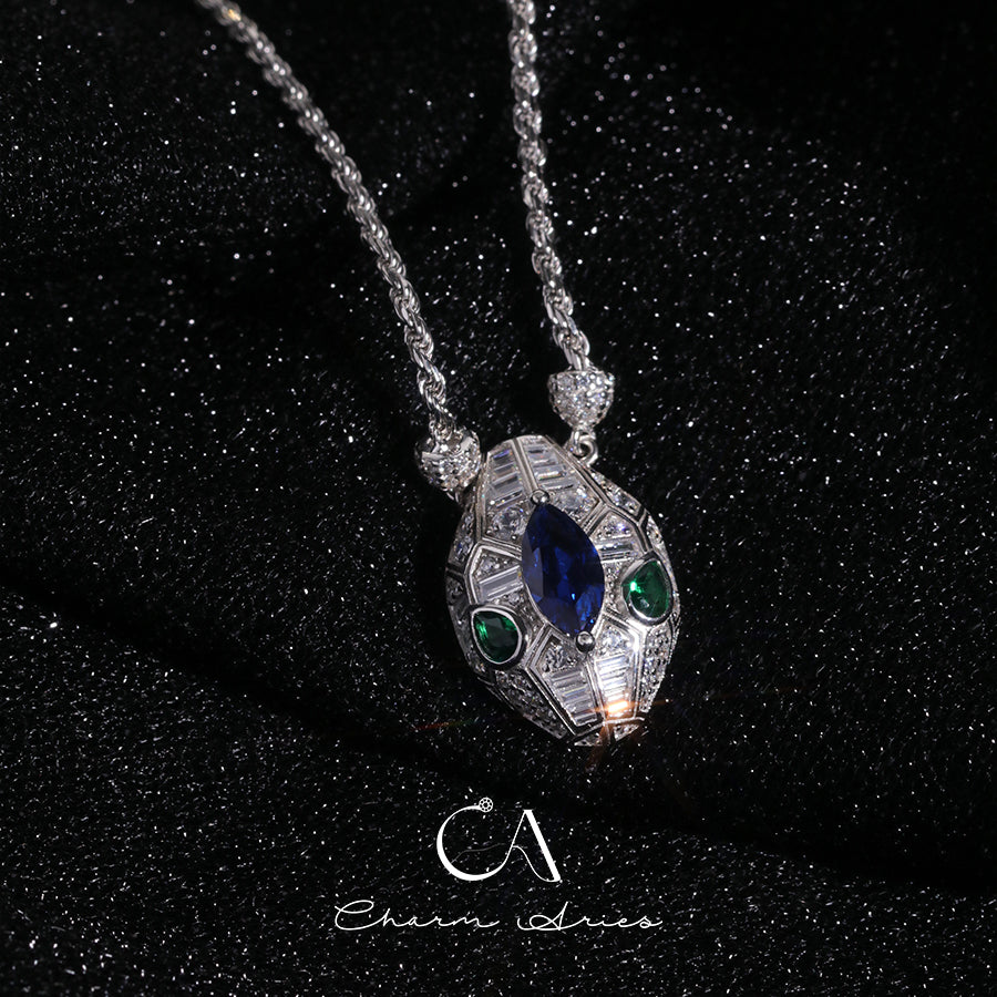 SNAKE S925  FULL DIAMONDS NECKLACE