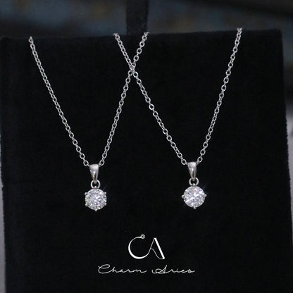 CLASSIC MINIMALIST ONE CARAT MOISSANITE NECKLACE