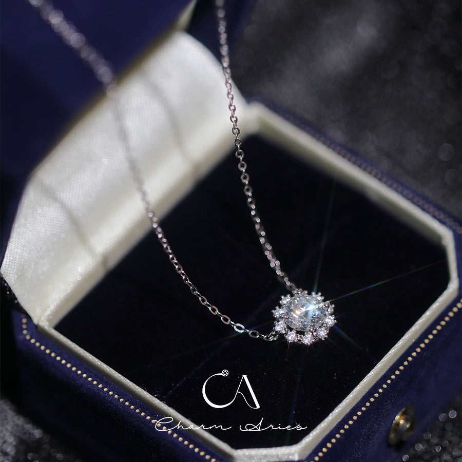 ICE SNOW S925 MOISSANITE 1 KARAT HALSKETTE