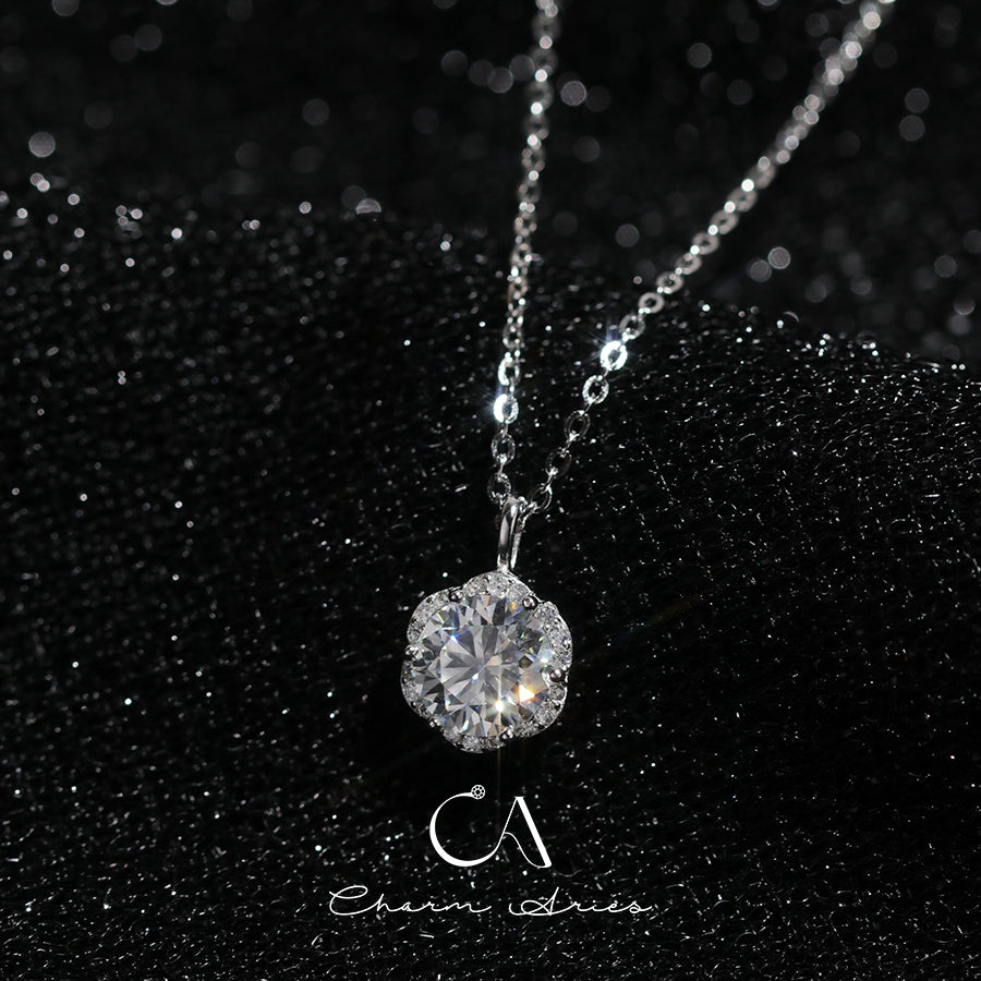 EINFACHE MOISSANITE S925 SILBER HALSKETTE