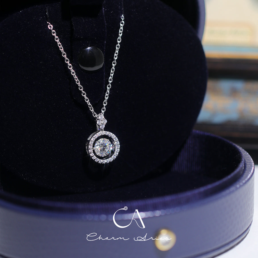 FERRIS WHEEL  S925 MOISSANITE 1 CARAT NECKLACE