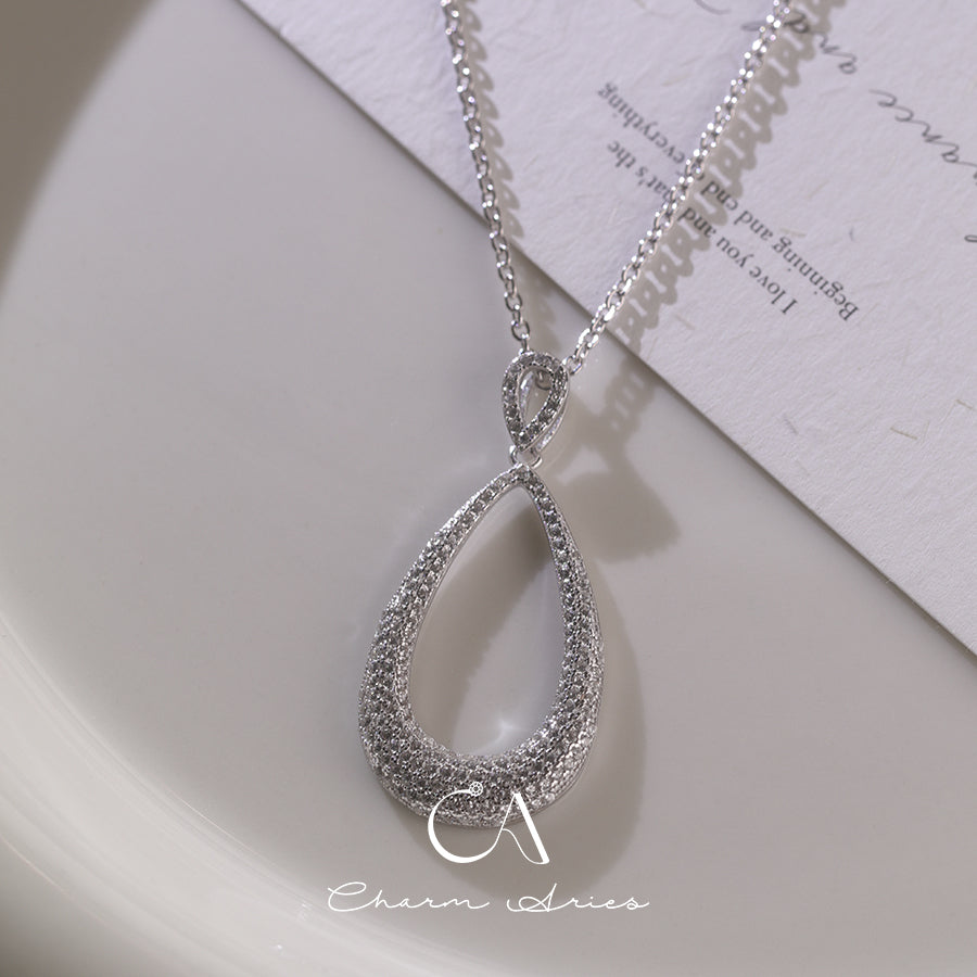 WATER DROP S925 FULL DIAMOND NECKLACE