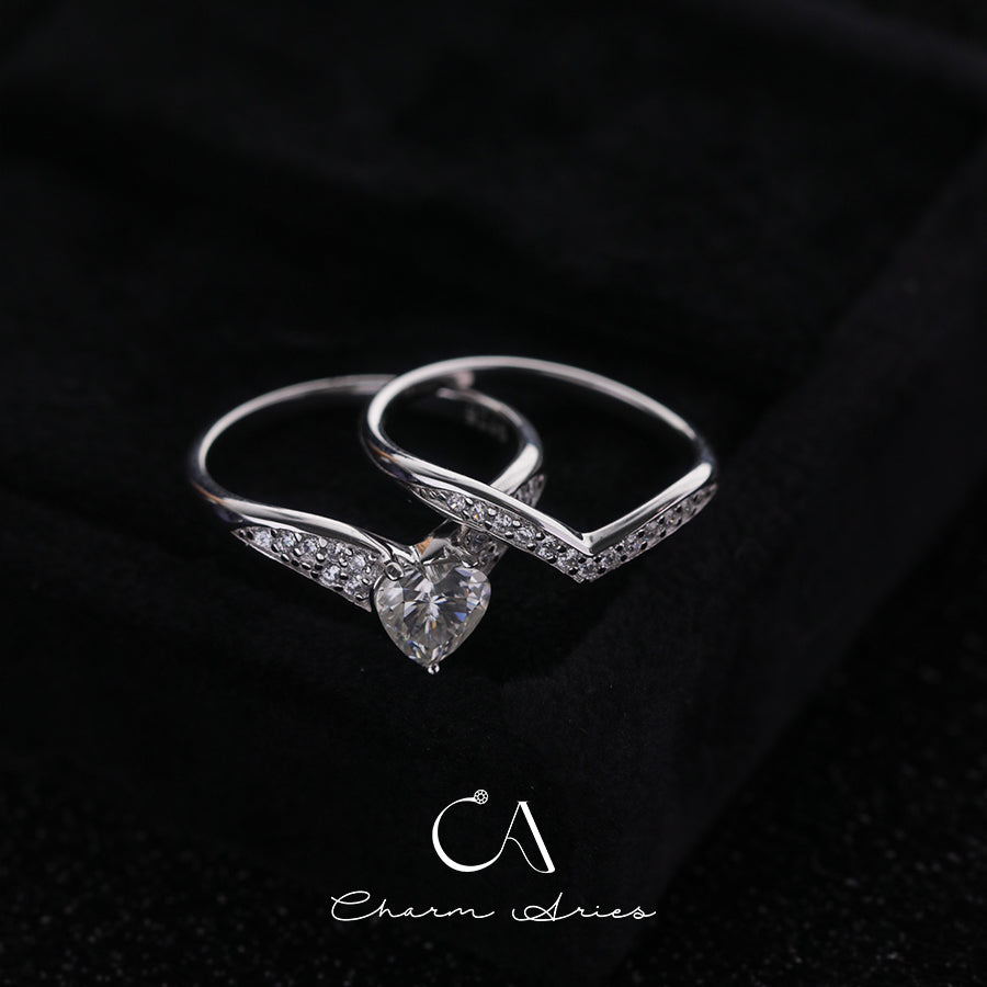 STACKING SET RING S925 HEART RING