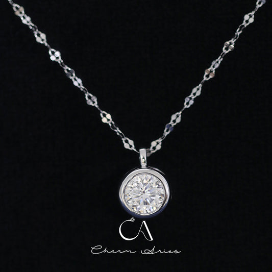 BUBBLE MOISSANITE S925 SILVER NECKLACE