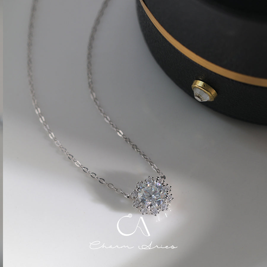 ICE SNOW S925 MOISSANITE 1 CARAT NECKLACE