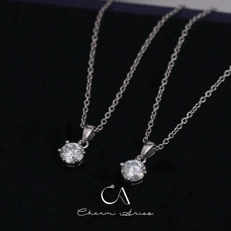 CLASSIC MINIMALIST ONE CARAT MOISSANITE NECKLACE