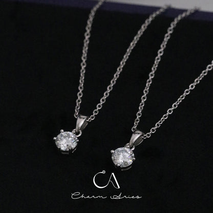 CLASSIC MINIMALIST ONE CARAT MOISSANITE NECKLACE