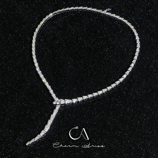 SNAKE FULL DIAMOND S925 NECKLACE