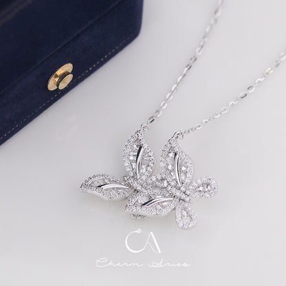 BUTTERFLY  S925 FULL DIAMOND NECKLACE