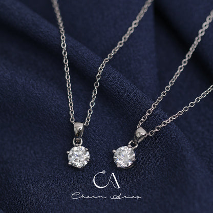 CLASSIC MINIMALIST ONE CARAT MOISSANITE NECKLACE