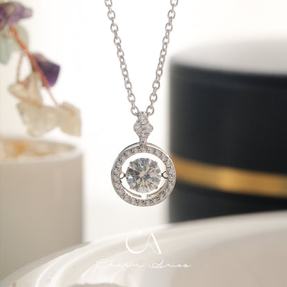 FERRIS WHEEL  S925 MOISSANITE 1 CARAT NECKLACE