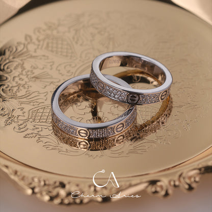 CLASSIC LOVE  S925 WIDE AND NARROW RING