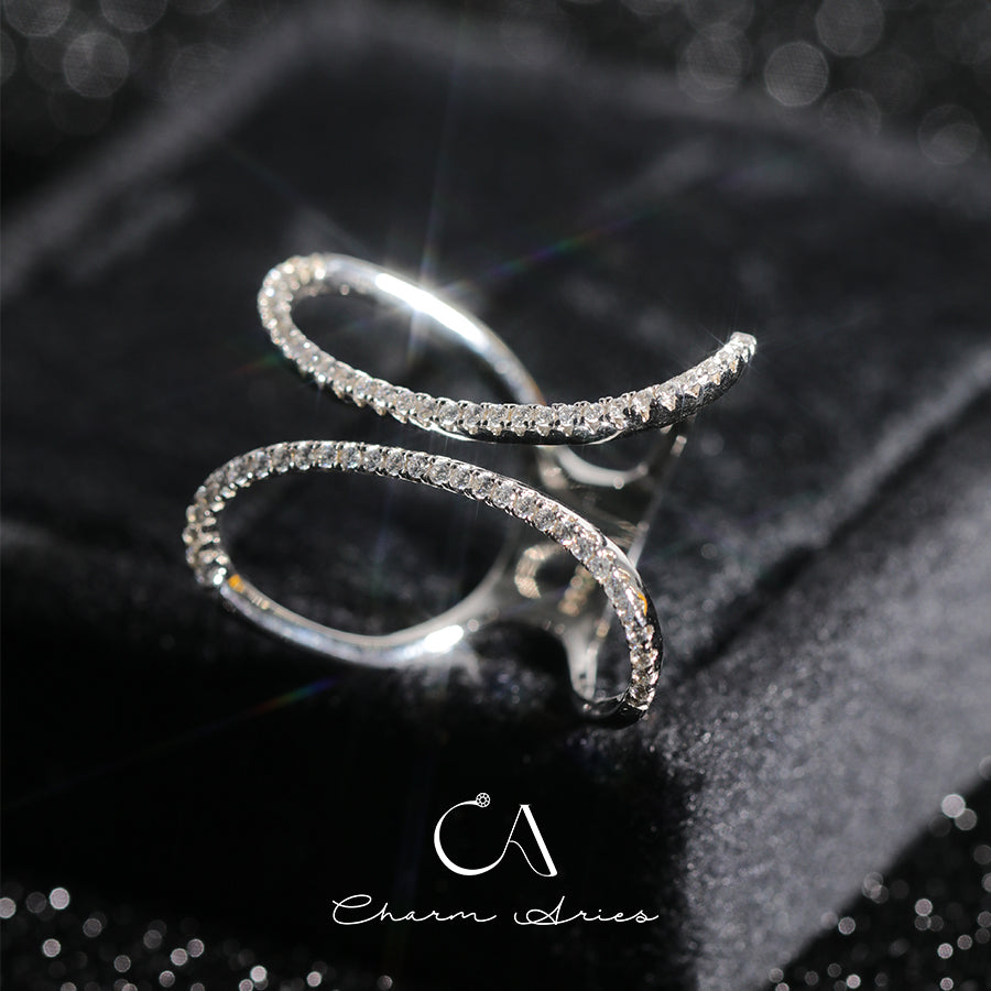 MODERN WINGS S925 FULL DIAMOND RING