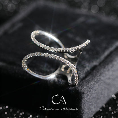 MODERN WINGS S925 FULL DIAMOND RING