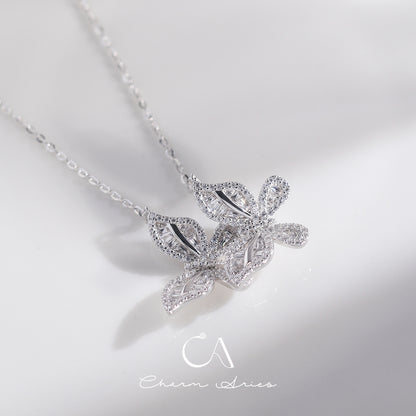 BUTTERFLY  S925 FULL DIAMOND NECKLACE