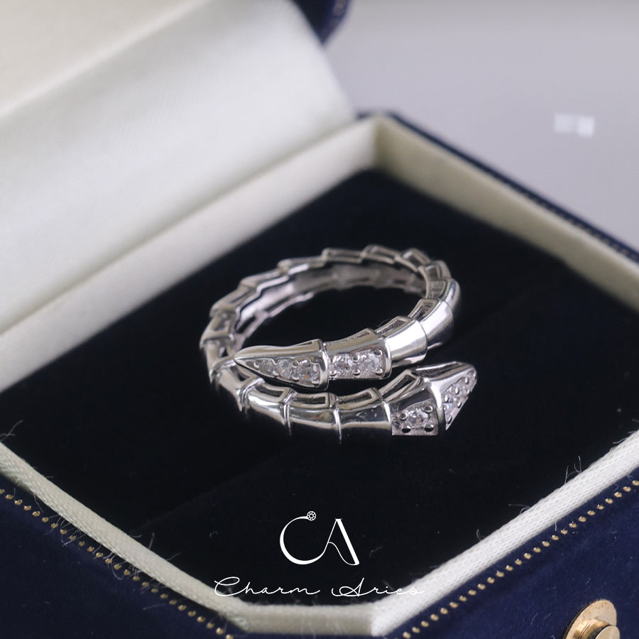 DIAMOND SPIRIT SNAKE S925 SILVER RING