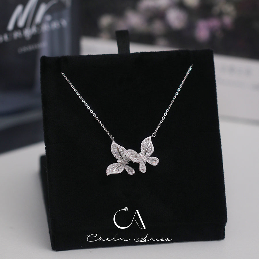 BUTTERFLY  S925 FULL DIAMOND NECKLACE