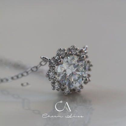 ICE SNOW S925 MOISSANITE 1 CARAT NECKLACE