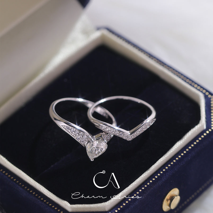 STACKING SET RING S925 HEART RING