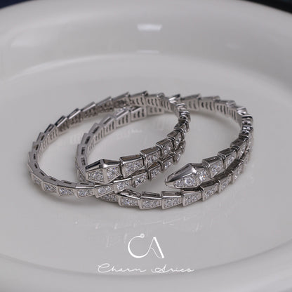 SCHLANGENARMBAND MIT VOLLEN DIAMANTEN IN WEISSGOLD S92