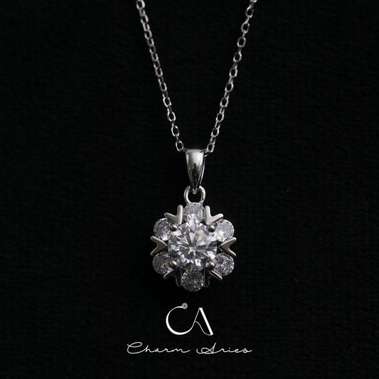 SNOWFLAKE S925 MOISSAN DIAMOND  NECKLAC