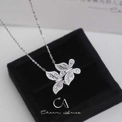 BUTTERFLY  S925 FULL DIAMOND NECKLACE