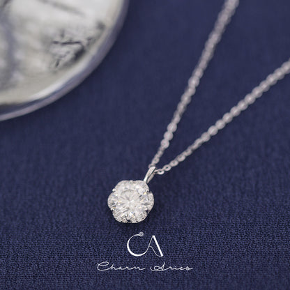 SIMPLE MOISSANITE S925 SILVER NECKLACE