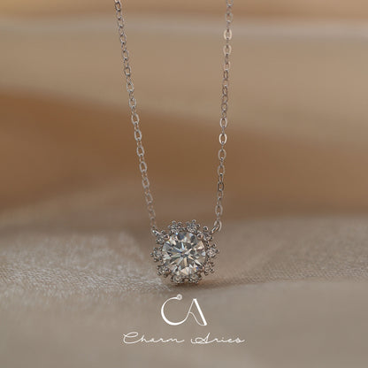 ICE SNOW S925 MOISSANITE 1 KARAT HALSKETTE