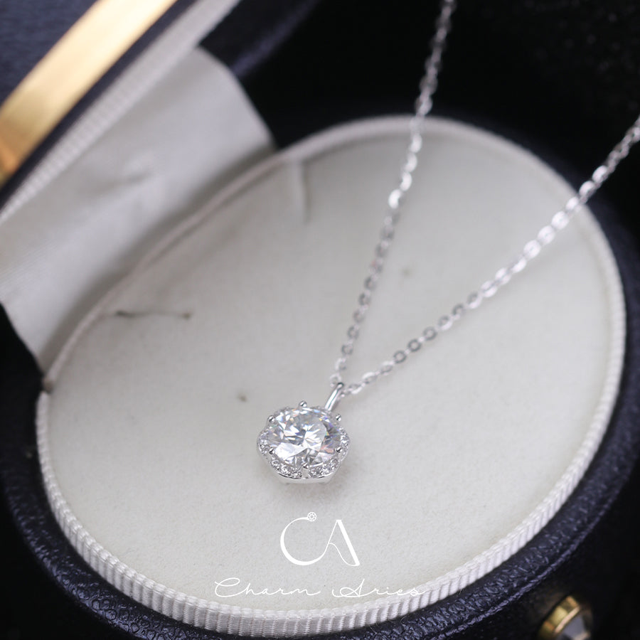 SIMPLE MOISSANITE S925 SILVER NECKLACE