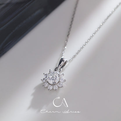 SUNFLOWER ONE CARAT MOISSANITE S925 NECKLACE