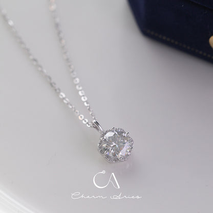 SIMPLE MOISSANITE S925 SILVER NECKLACE