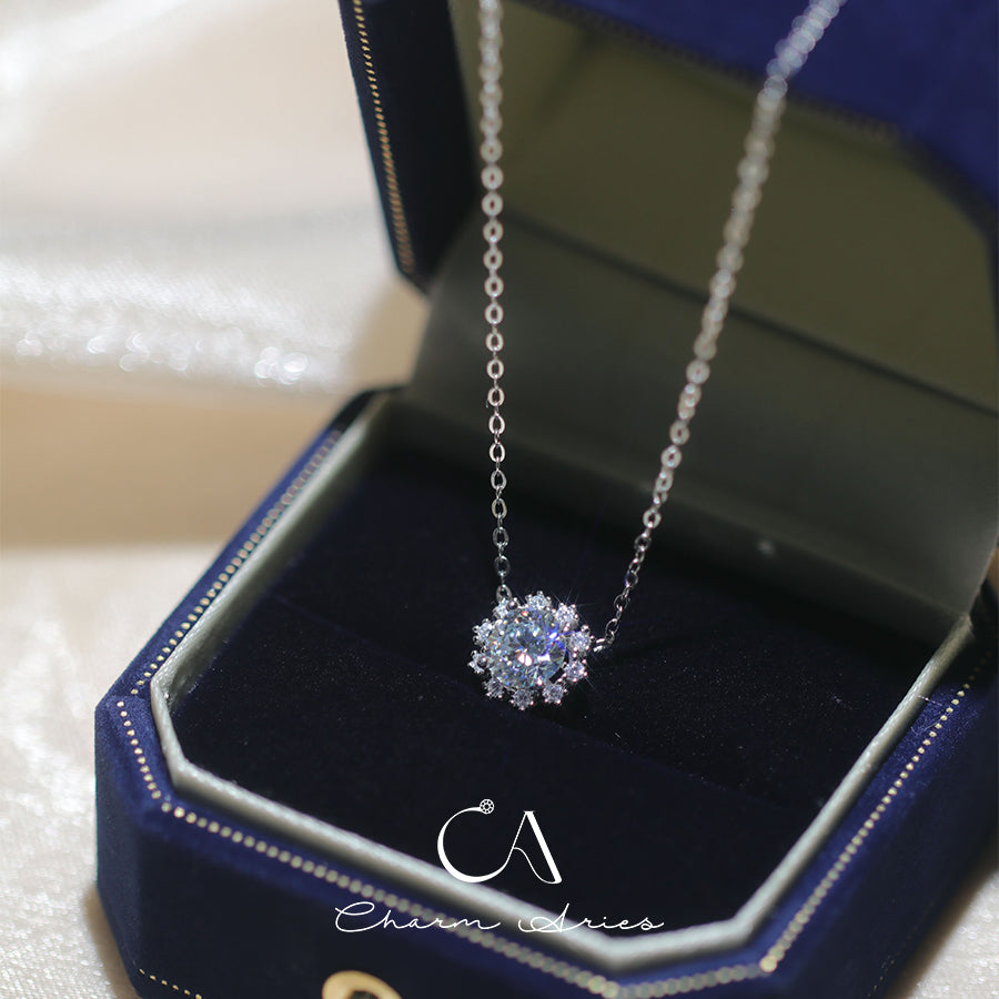 ICE SNOW S925 MOISSANITE 1 CARAT NECKLACE