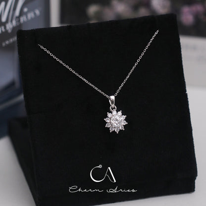 SUNFLOWER ONE CARAT MOISSANITE S925 NECKLACE