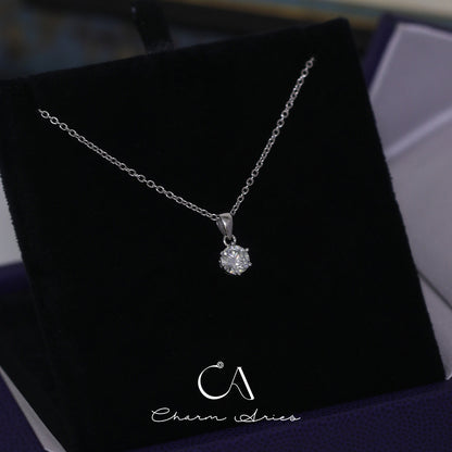 CLASSIC MINIMALIST ONE CARAT MOISSANITE NECKLACE