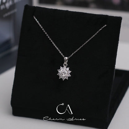 SUNFLOWER ONE CARAT MOISSANITE S925 NECKLACE