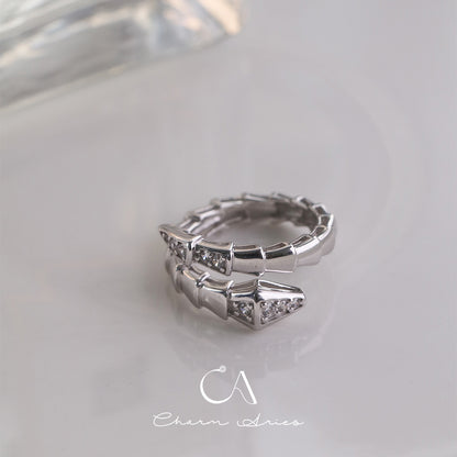 DIAMOND SPIRIT SNAKE S925 SILVER RING