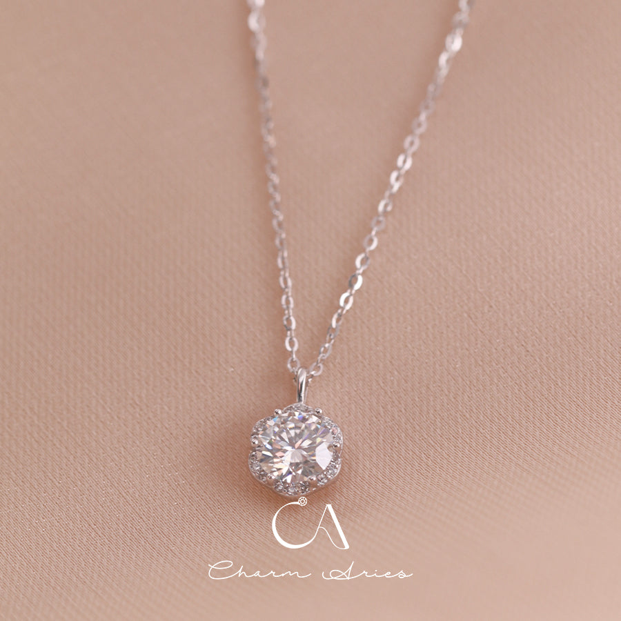 SIMPLE MOISSANITE S925 SILVER NECKLACE