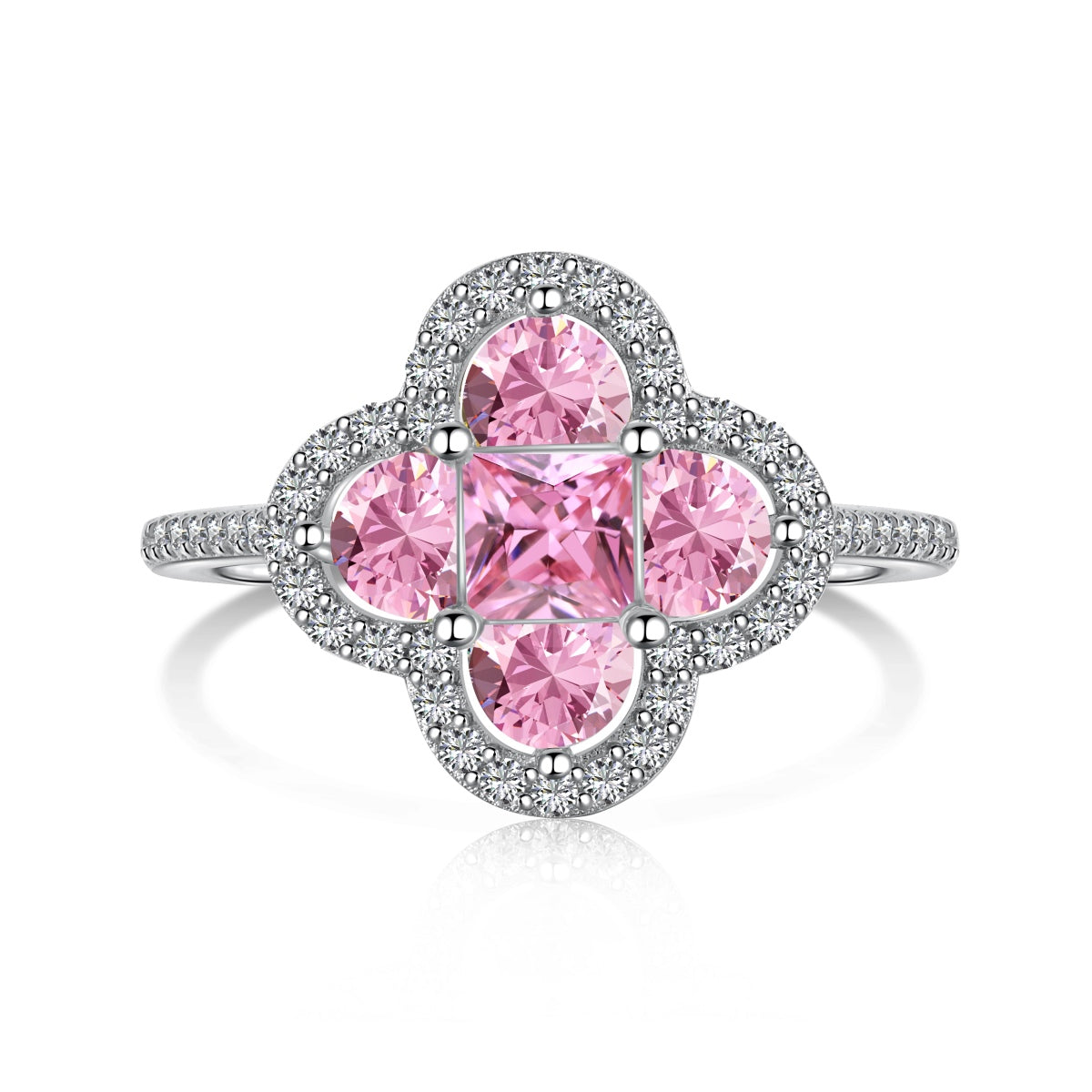 [CharmAries]Luxurious Eternity Flower Shape Banquet Ring