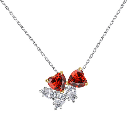 [CharmAries]Dainty Red Heart Necklace