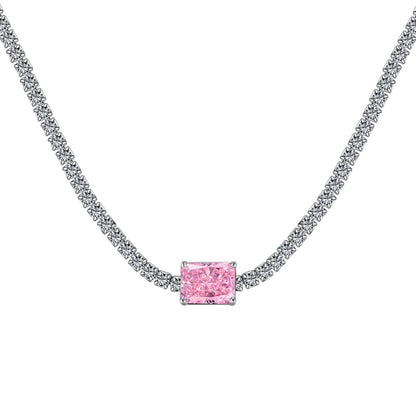 [CharmAries]2.0 carat Ornate Emerald Cut Necklace