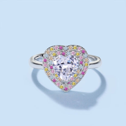 [CharmAries]Delicate Ebullient Heart Shape Wedding Ring