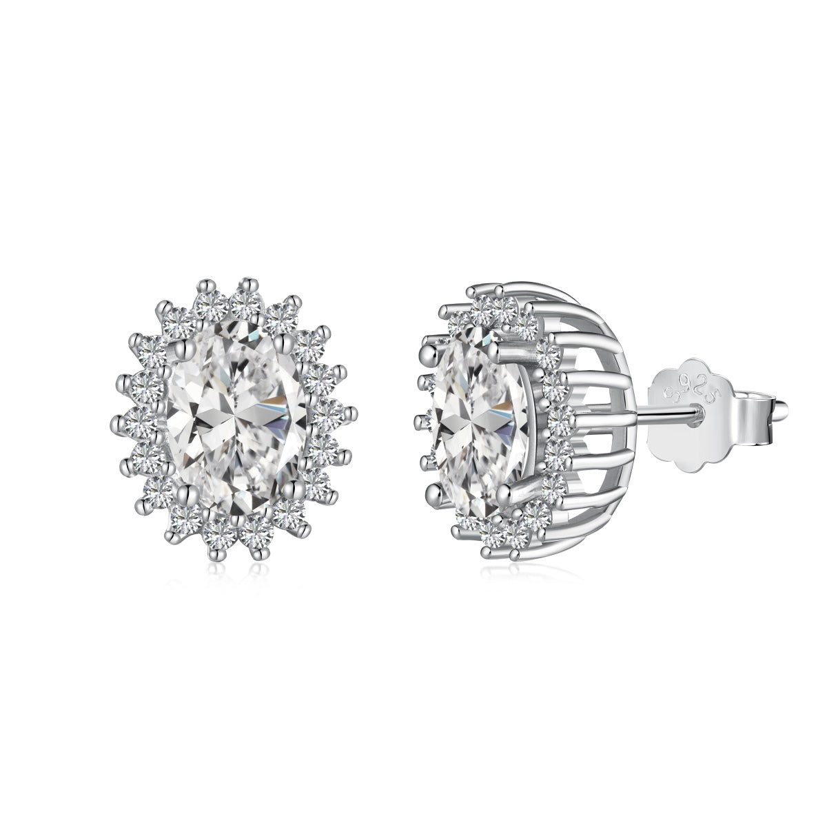 [CharmAries]Delicate Radiant Oval Cut Daily Earrings